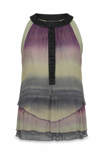 Front view of Le Redoute women’s multicoloured basic blouse, size UK 6