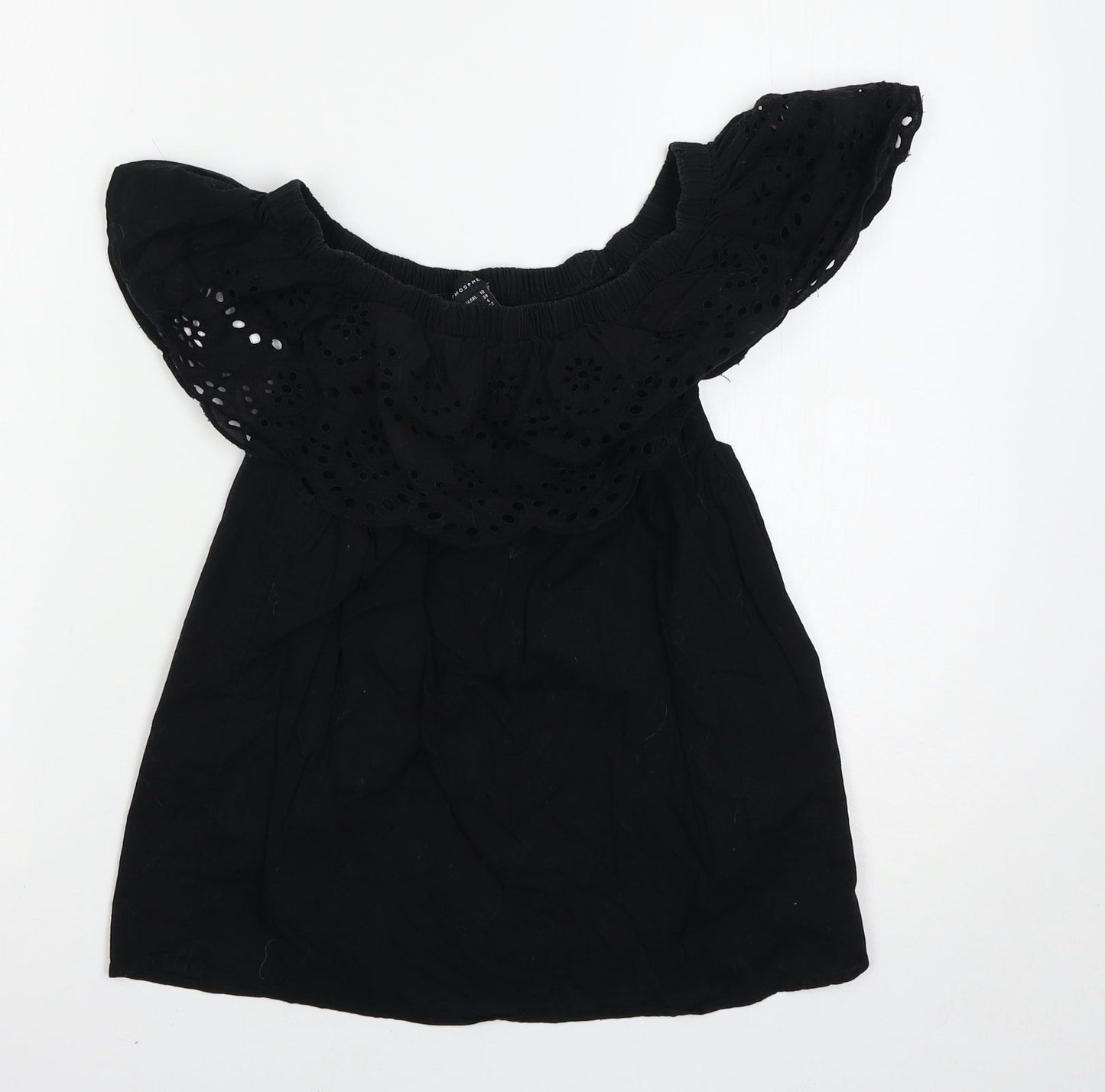 Womens UK Size 10 Atmosphere Black Basic Blouse