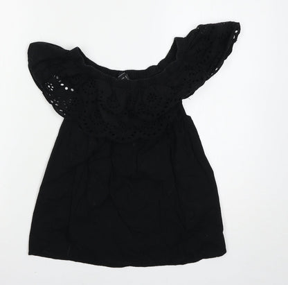 Womens UK Size 10 Atmosphere Black Basic Blouse