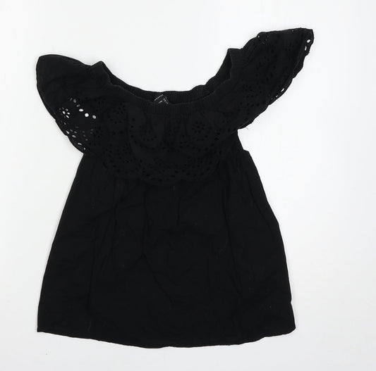 Womens UK Size 10 Atmosphere Black Basic Blouse