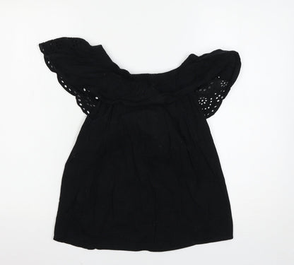 Womens UK Size 10 Atmosphere Black Basic Blouse