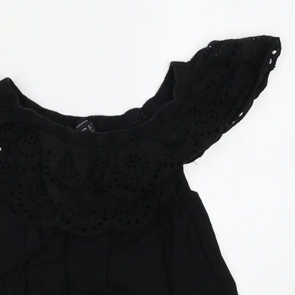 Womens UK Size 10 Atmosphere Black Basic Blouse