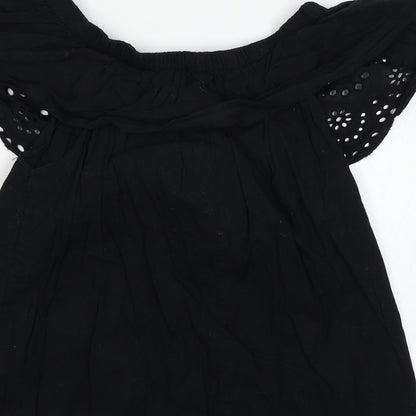 Womens UK Size 10 Atmosphere Black Basic Blouse
