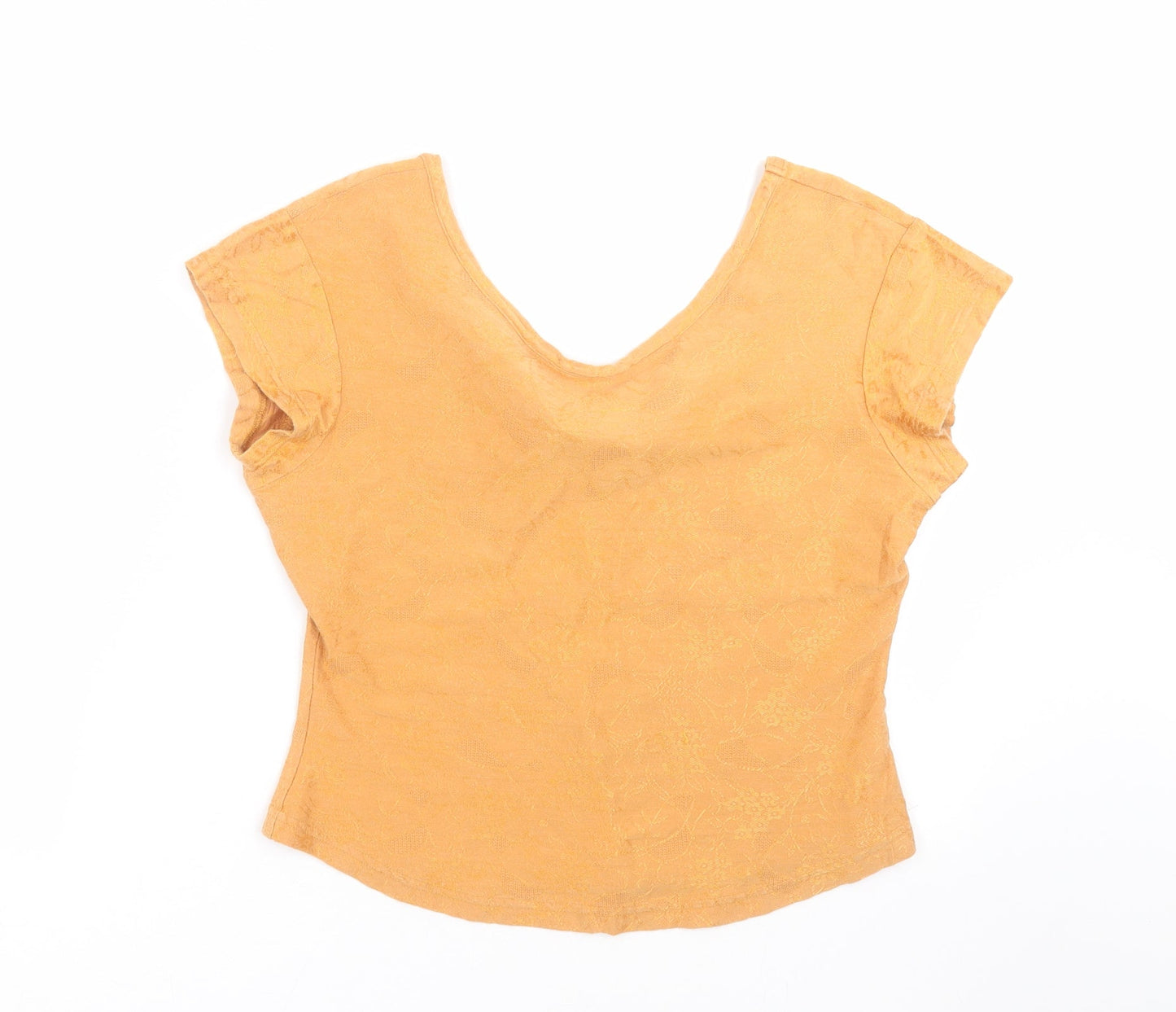Bitte kai rand Womens Orange Floral  Basic T-Shirt Size L