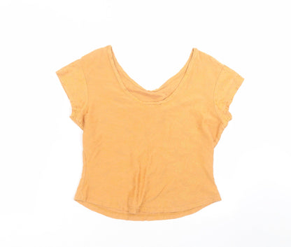 Bitte kai rand Womens Orange Floral  Basic T-Shirt Size L
