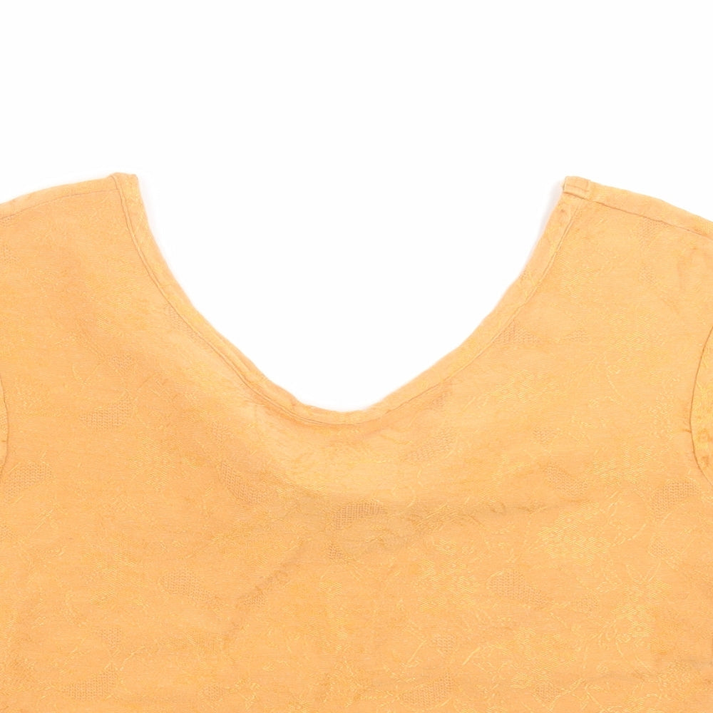 Bitte kai rand Womens Orange Floral  Basic T-Shirt Size L