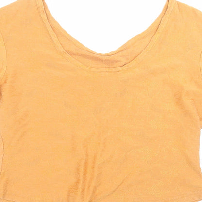 Bitte kai rand Womens Orange Floral  Basic T-Shirt Size L