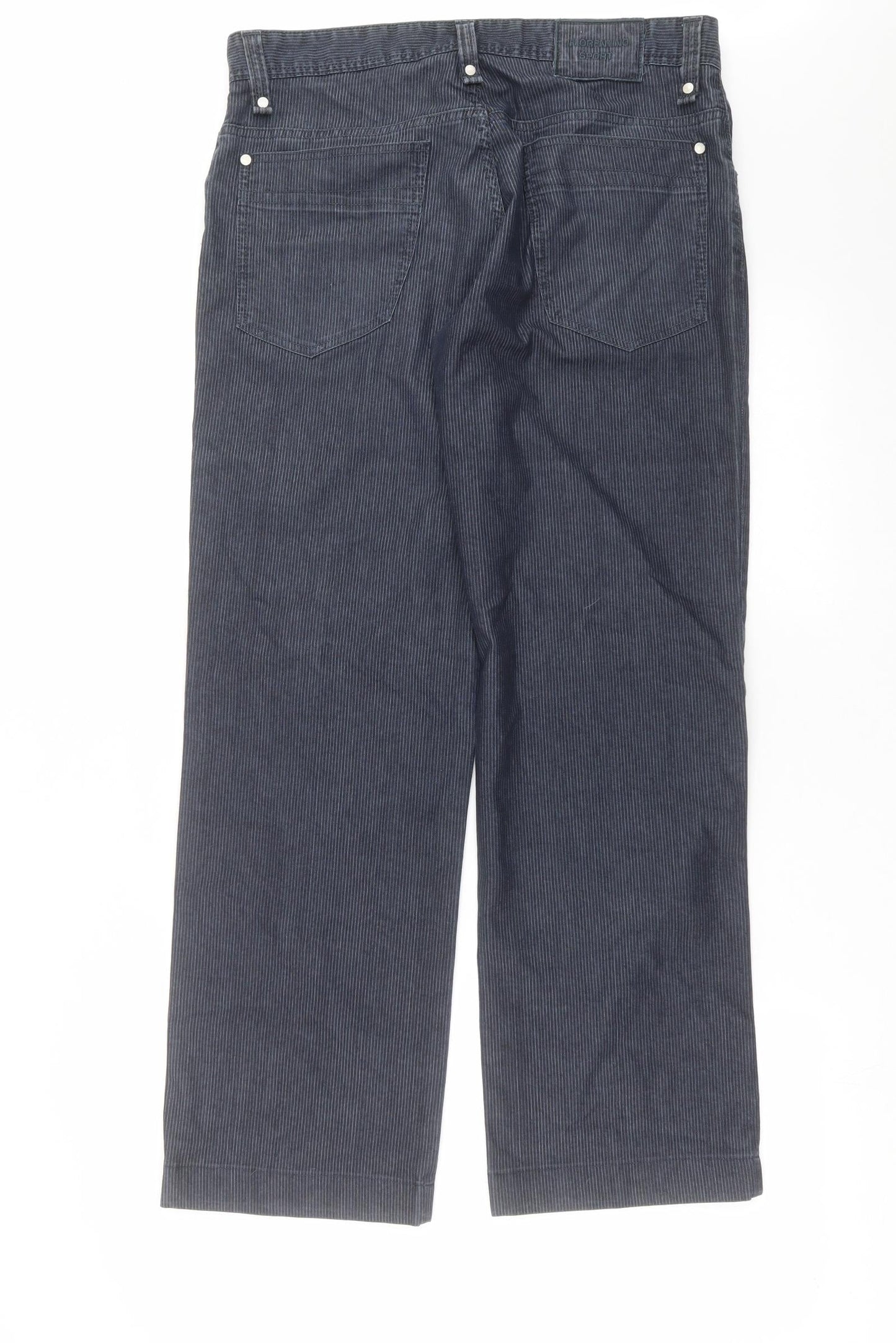 Florentino Womens Blue Striped  Trousers  Size 32 in L30 in