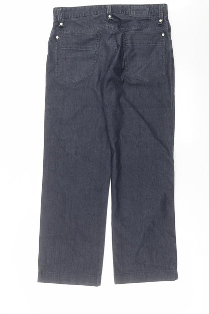 Florentino Womens Blue Striped  Trousers  Size 32 in L30 in