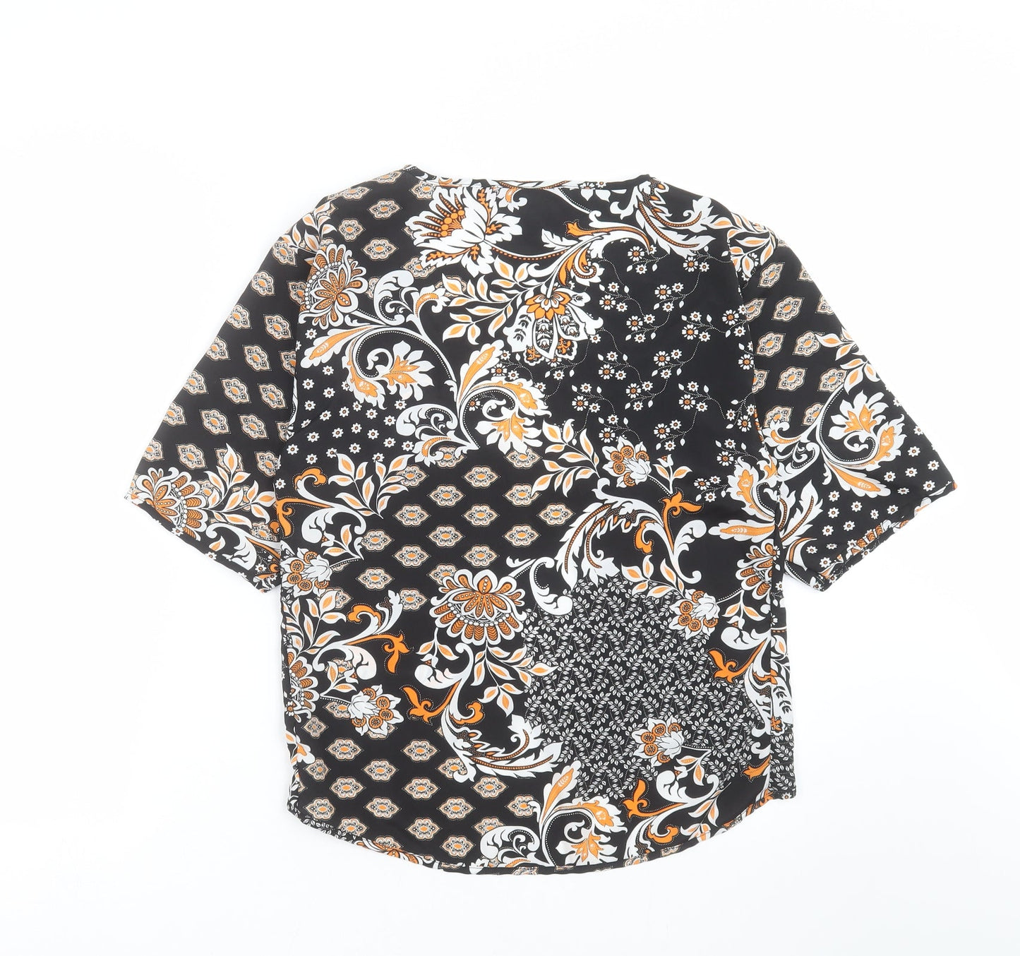 Boohoo Womens Black Floral  Cardigan Jumper Size S