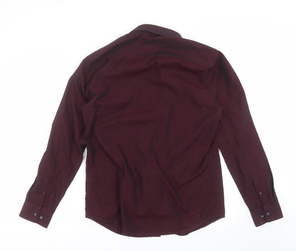 F&F Mens Purple    Dress Shirt Size 15  - Tailored fit