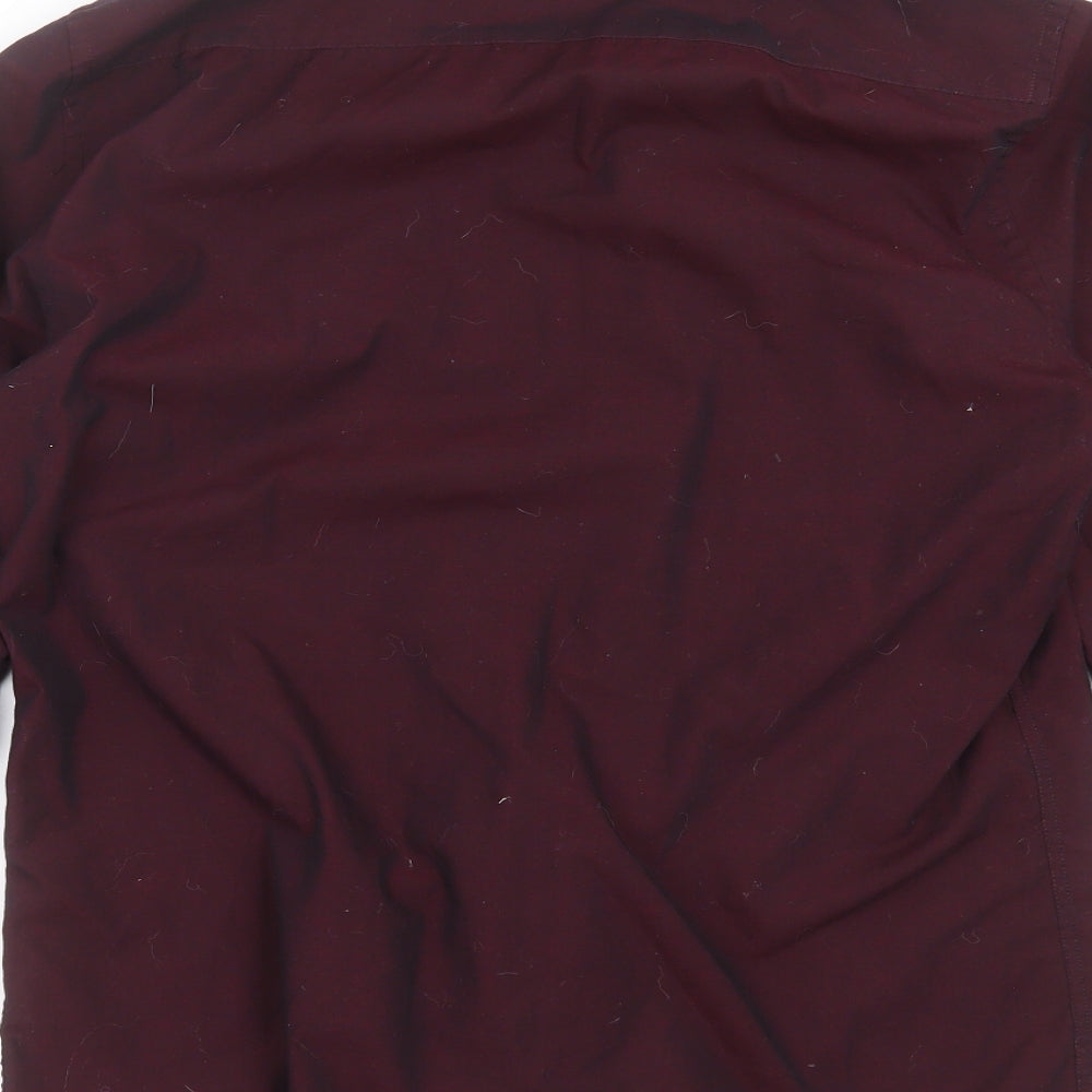 F&F Mens Purple    Dress Shirt Size 15  - Tailored fit