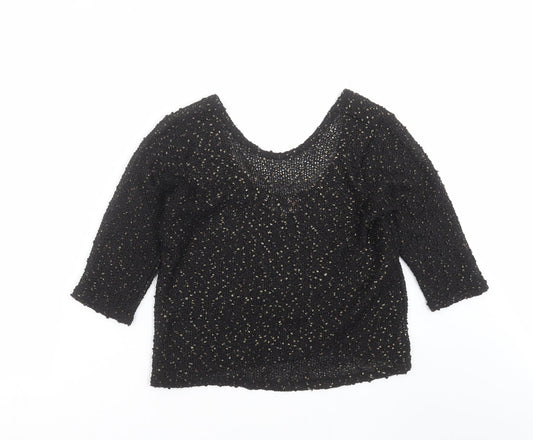 Womens UK Size 12 River Island Black Pullover Jumper