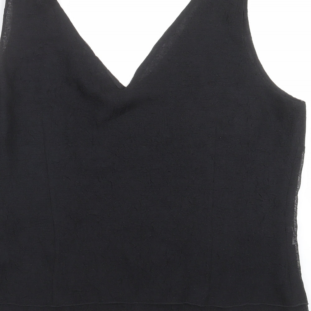 Brand and care label for lucinda women’s black basic blouse, size UK 20