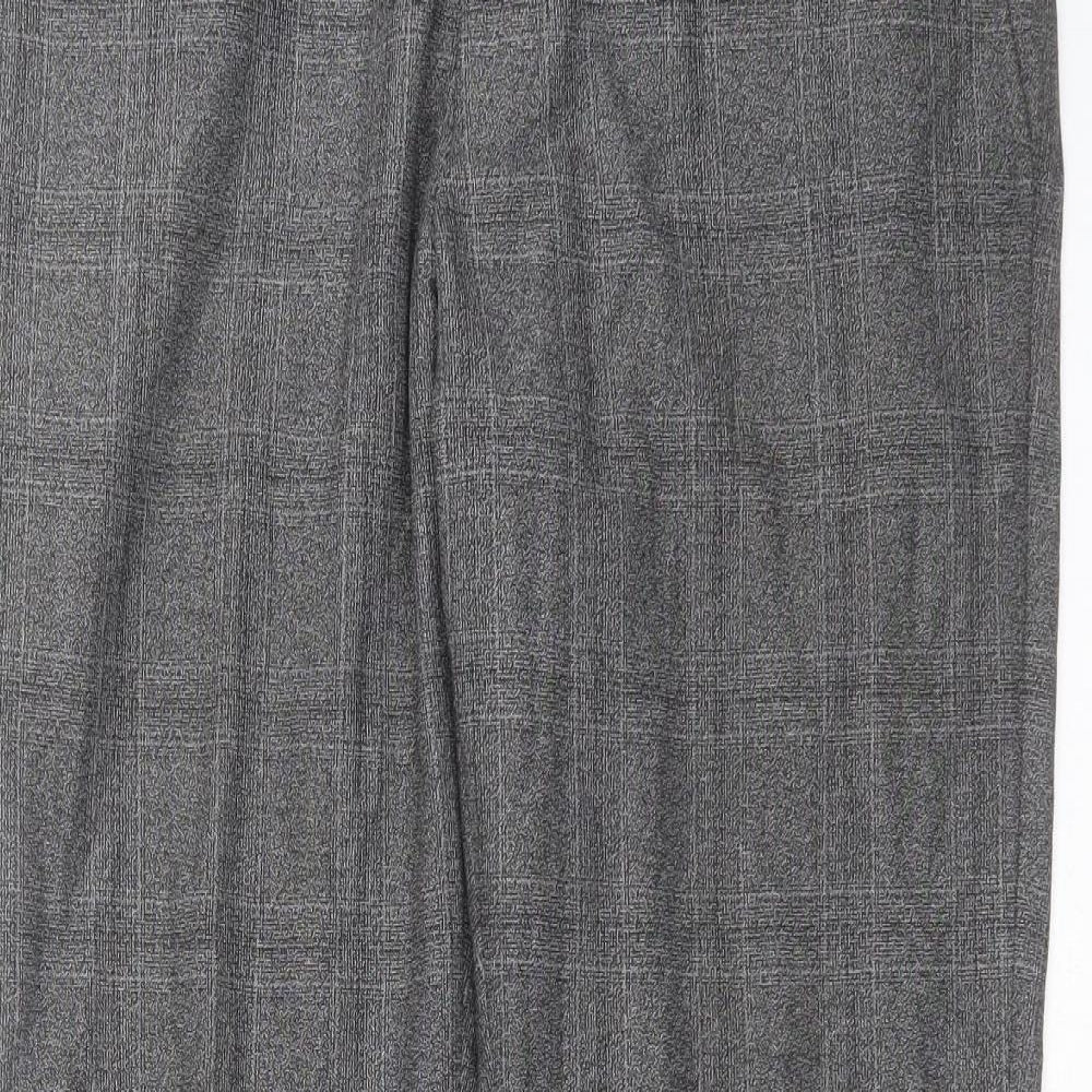 NEXT Mens Grey Check  Trousers  Size 32 in L29 in