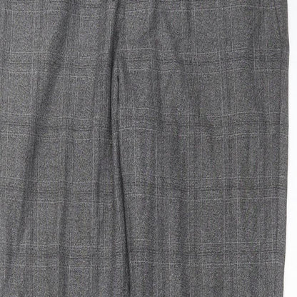 NEXT Mens Grey Check  Trousers  Size 32 in L29 in