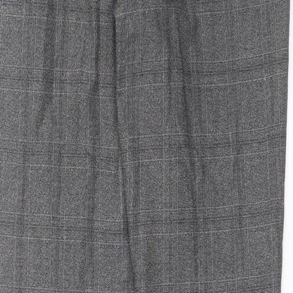 NEXT Mens Grey Check  Trousers  Size 32 in L29 in