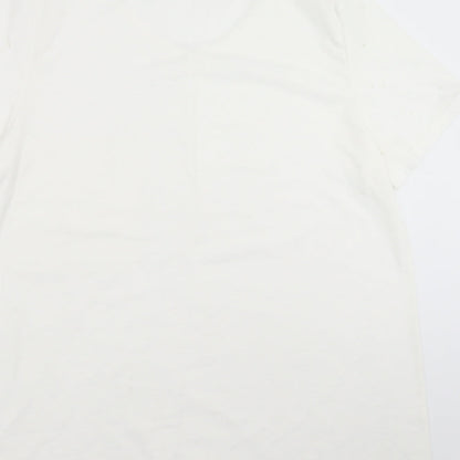 Womens UK Size M Preworn White Basic T-Shirt