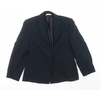 Womens UK Size 14 Preworn Regular Blue Suit Jacket