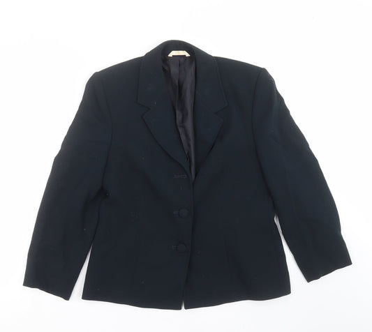 Womens UK Size 14 Preworn Regular Blue Suit Jacket