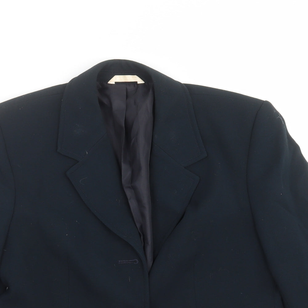 Womens UK Size 14 Preworn Regular Blue Suit Jacket