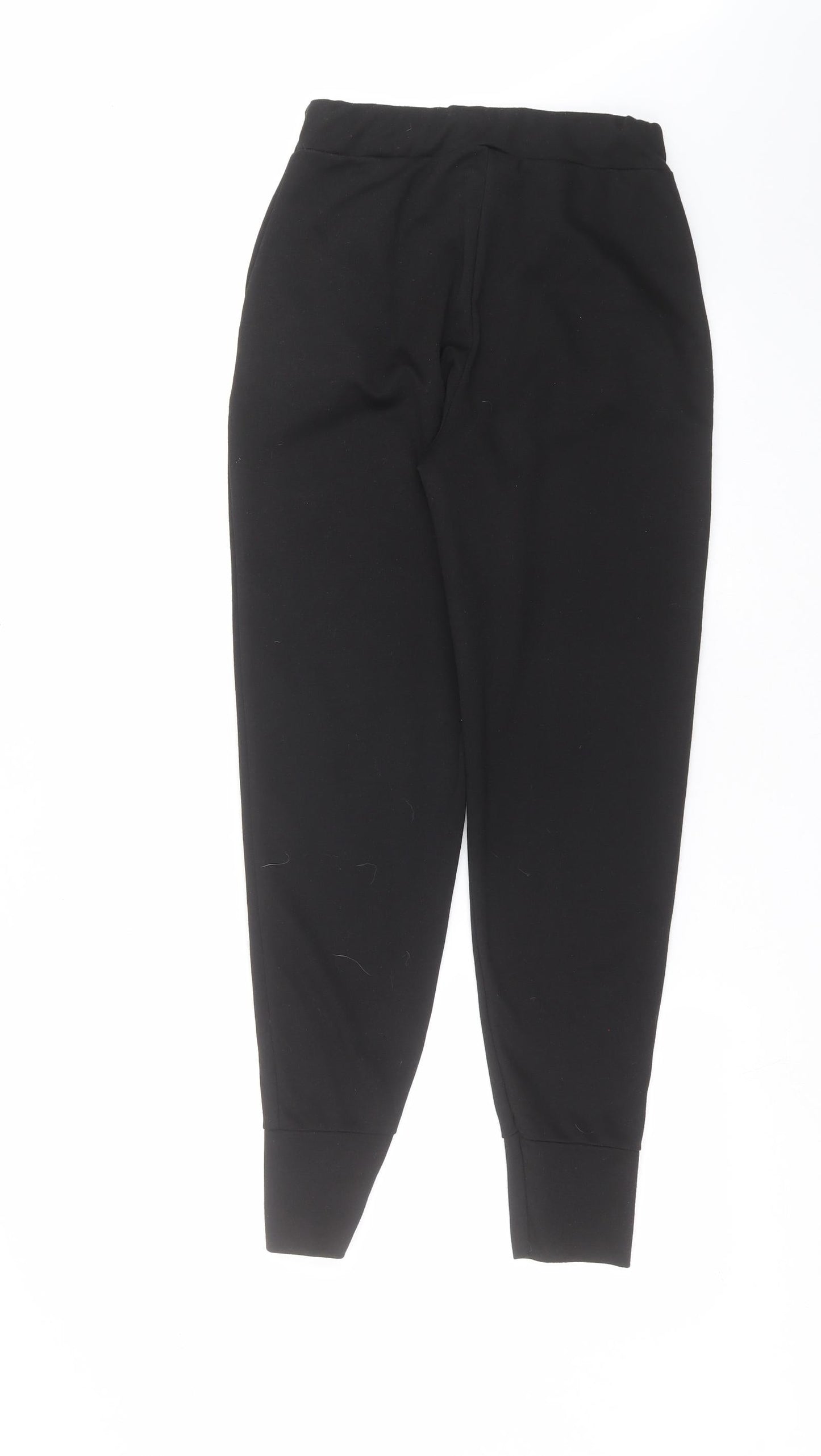 Womens UK Size S Preworn Slim Fit Jogger Black Trousers