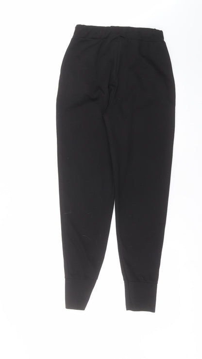 Womens UK Size S Preworn Slim Fit Jogger Black Trousers