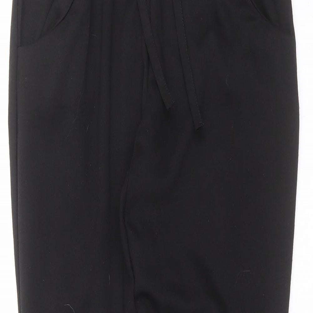 Womens UK Size S Preworn Slim Fit Jogger Black Trousers