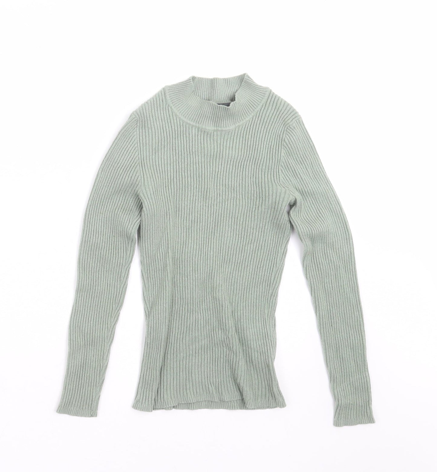 Primark Womens Green Striped Knit Pullover Jumper Size S