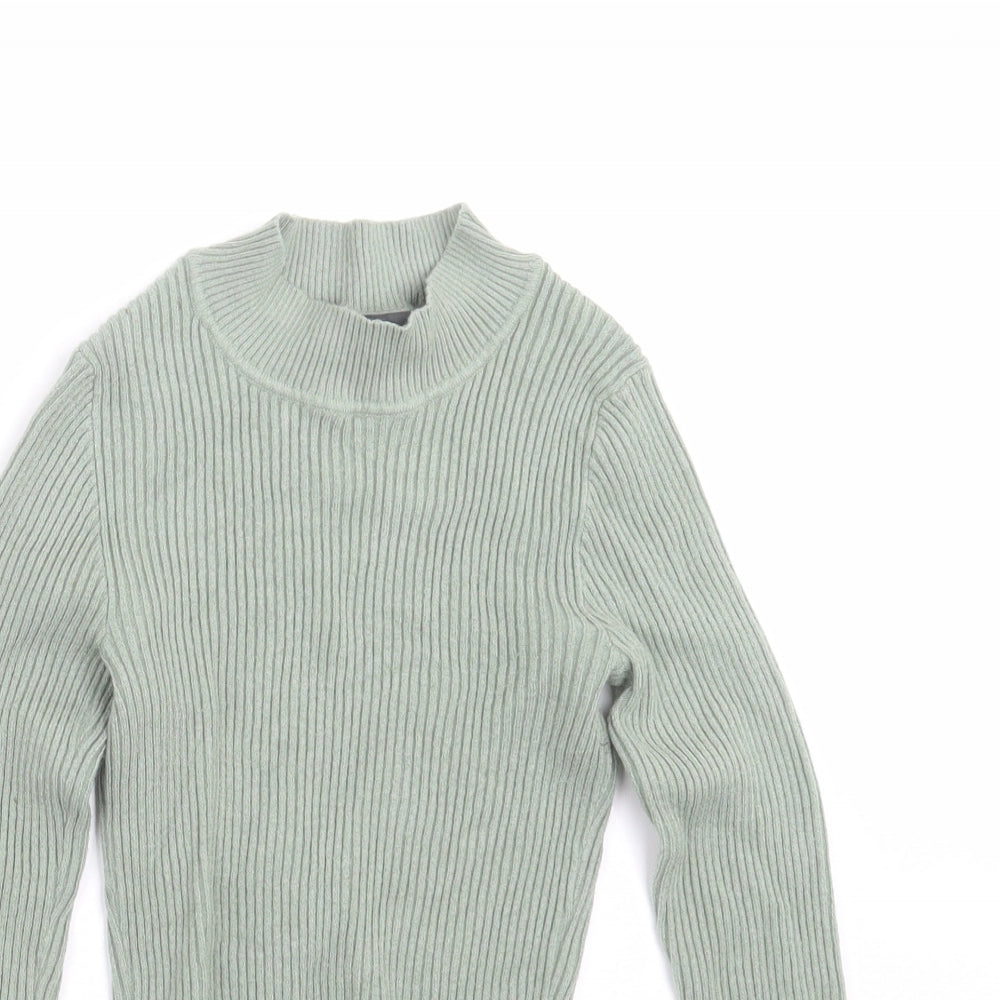 Primark Womens Green Striped Knit Pullover Jumper Size S