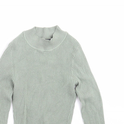 Primark Womens Green Striped Knit Pullover Jumper Size S
