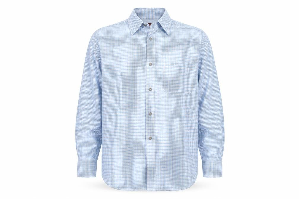 Mens UK Size M Moto Jeanswear Blue  Button-Up Long Sleeve Casual Shirt
