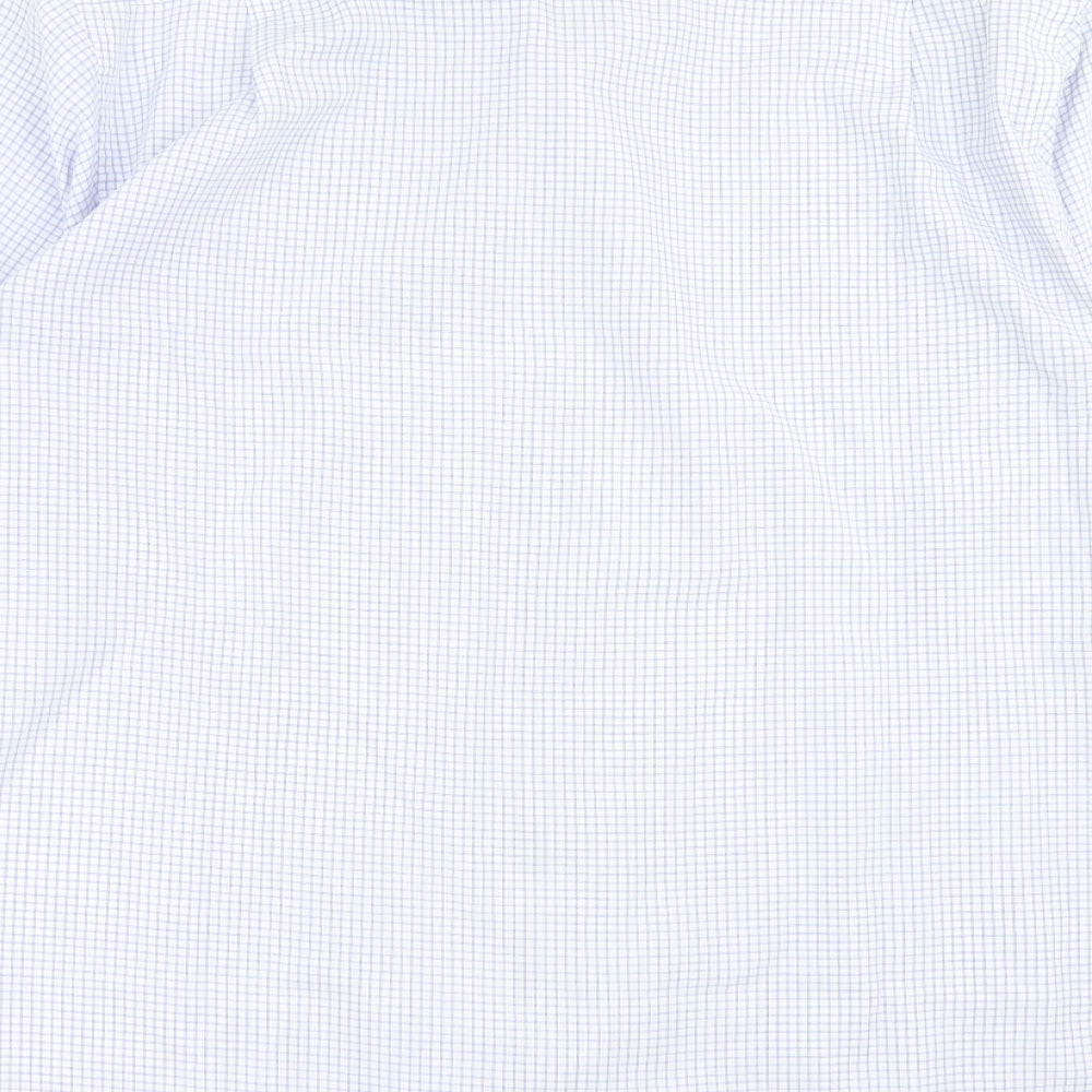 Mens UK Size 15.5 Burton Blue  Button-Up Long Sleeve Casual Shirt