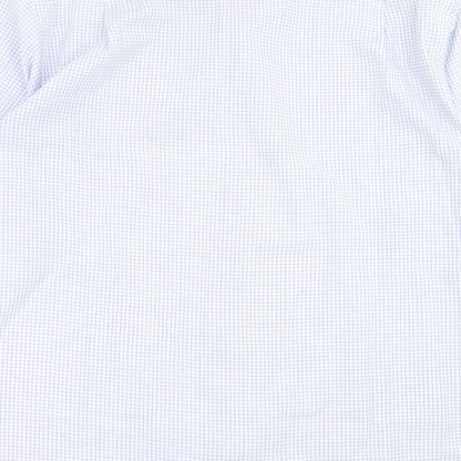Mens UK Size 15.5 Burton Blue  Button-Up Long Sleeve Casual Shirt