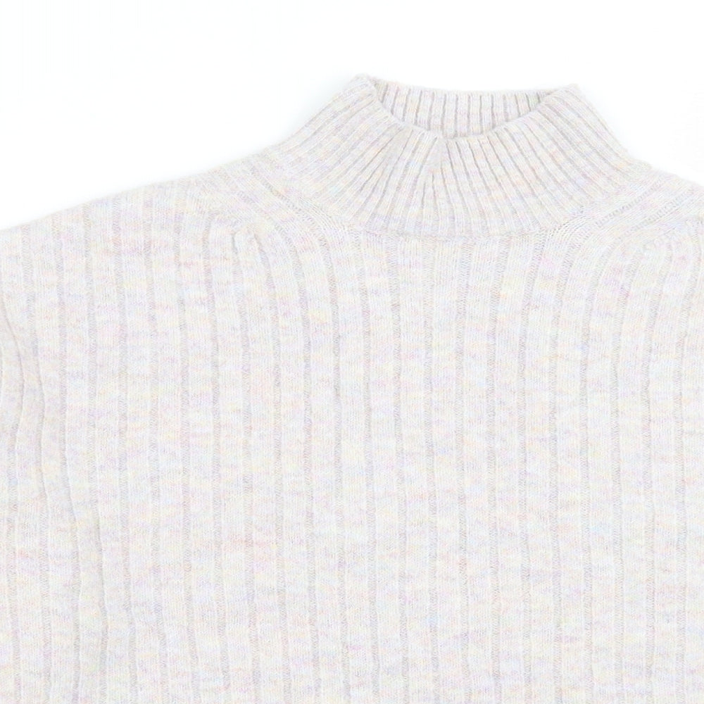 F&F Womens Pink Striped Knit Pullover Jumper Size 12