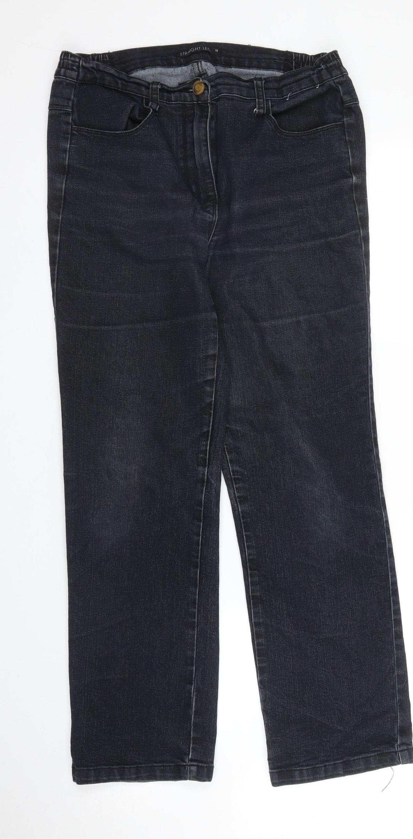 Womens UK Size 10 Preworn Regular Fit Skinny Black Jeans