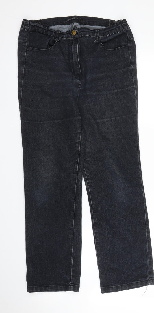 Womens UK Size 10 Preworn Regular Fit Skinny Black Jeans