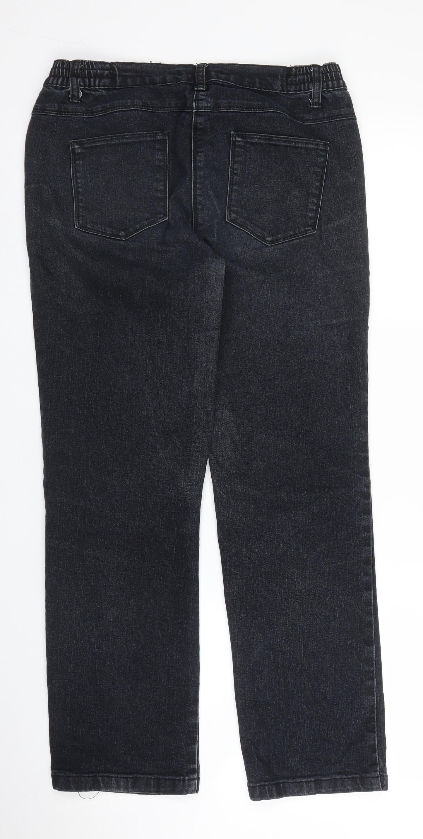 Womens UK Size 10 Preworn Regular Fit Skinny Black Jeans