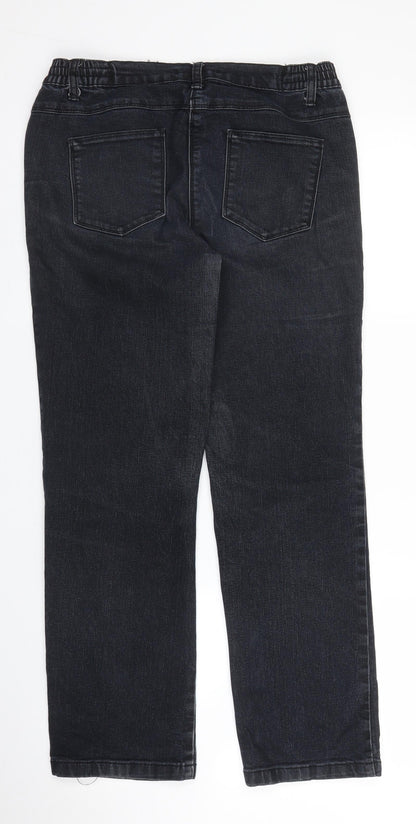 Womens UK Size 10 Preworn Regular Fit Skinny Black Jeans