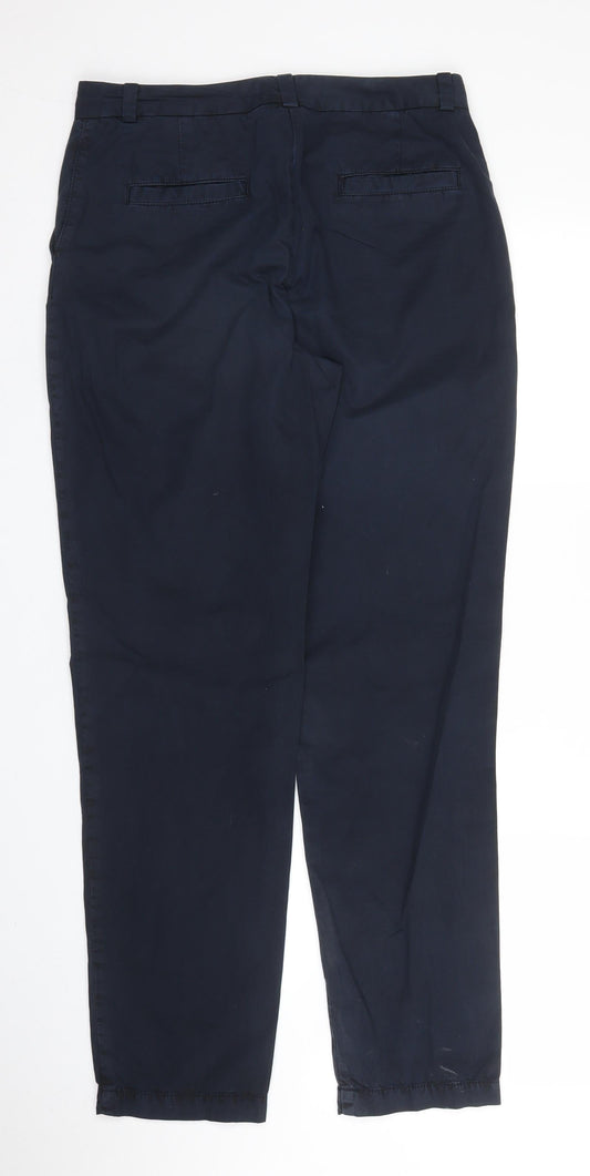 Womens UK Size 8 M&S Regular Fit Carpenter Blue Trousers