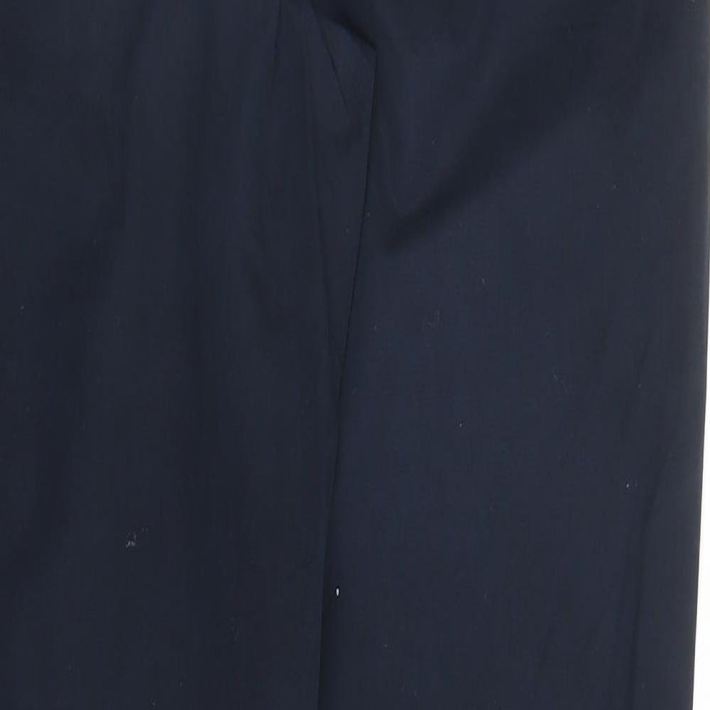 Womens UK Size 8 M&S Regular Fit Carpenter Blue Trousers