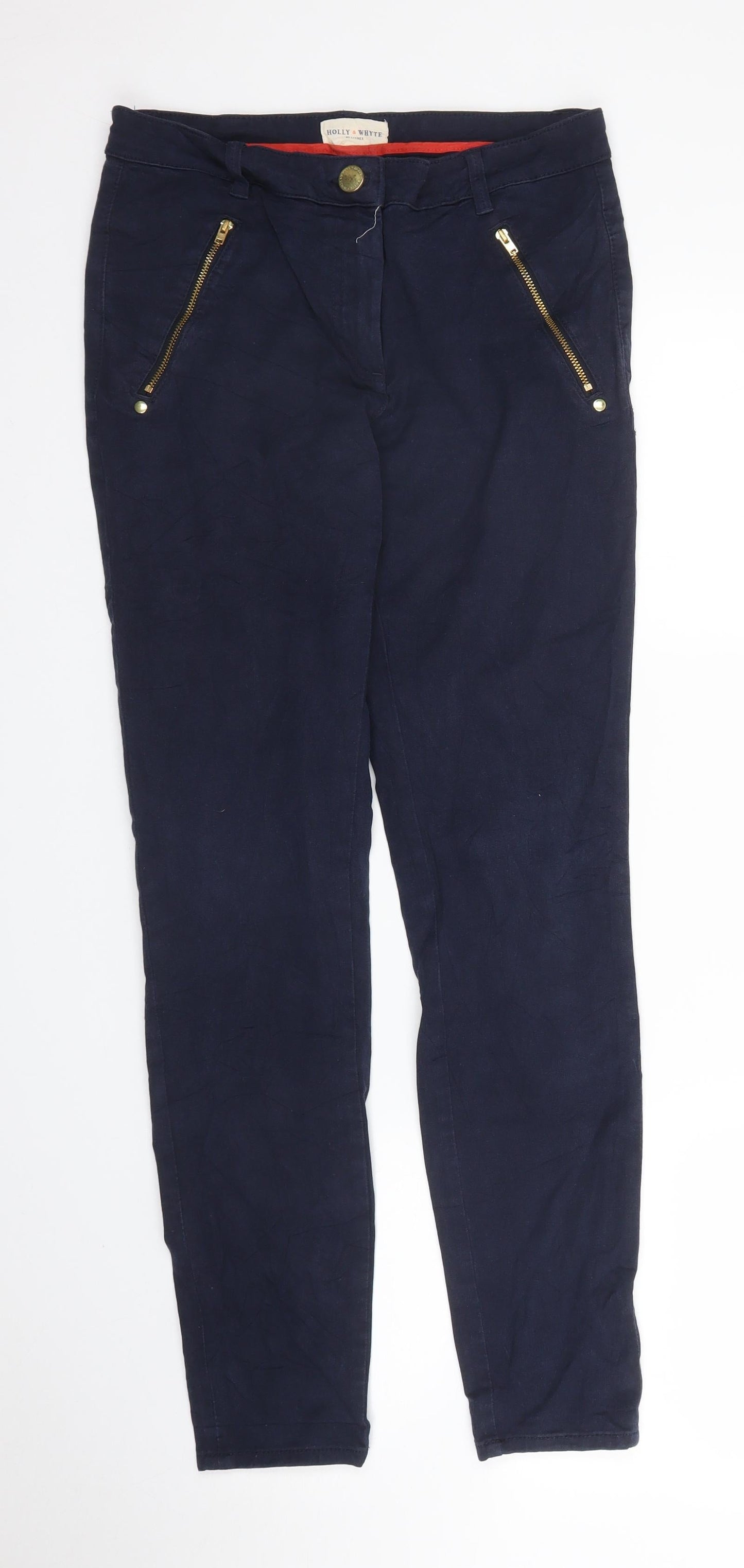 Holly White Womens Blue   Carrot Trousers Size 12 L28 in
