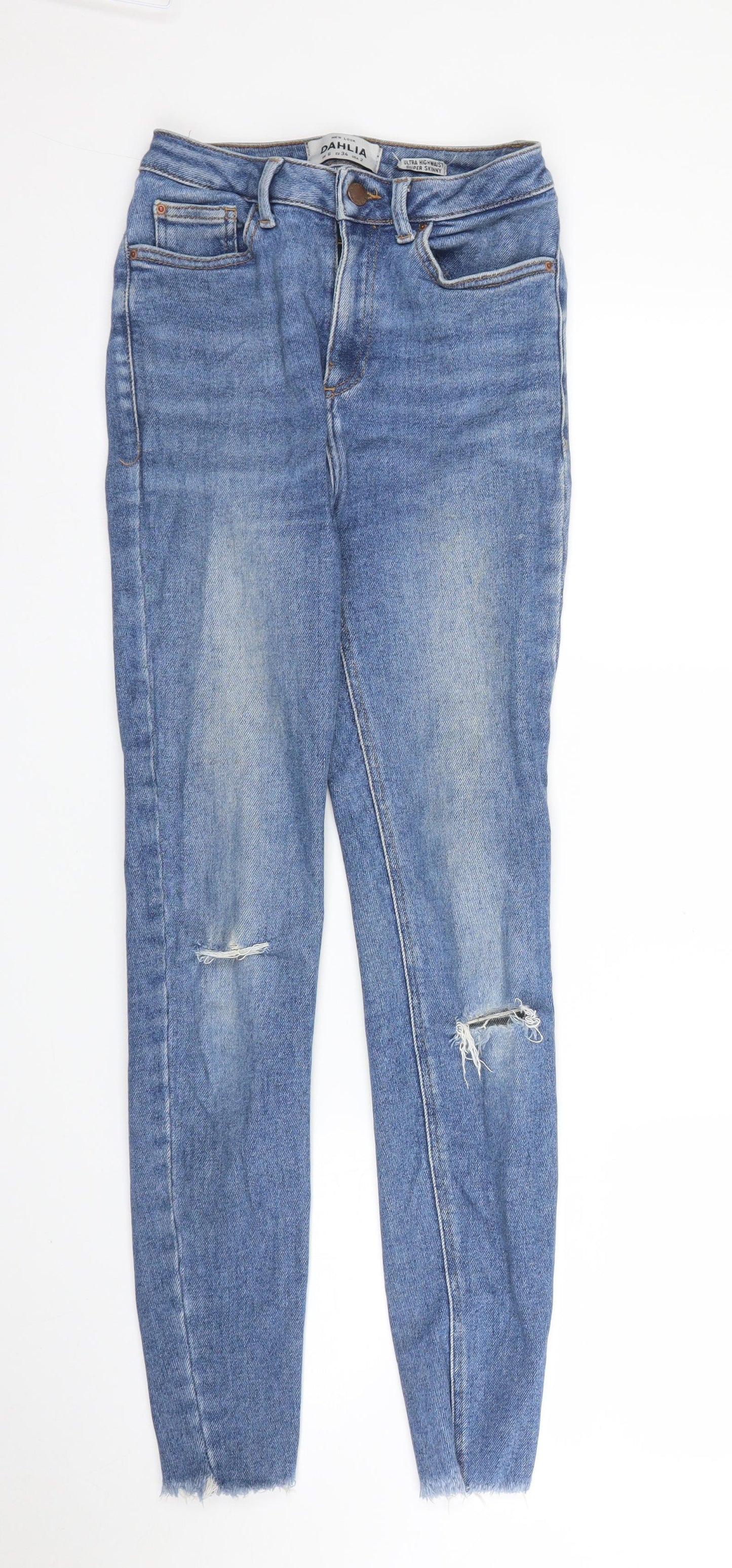 New Look Womens Blue  Denim Skinny Jeans Size 6 L27 in