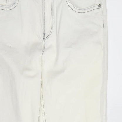 Crew Clothing Womens White  Denim Capri Jeans Size 32 in L27 in