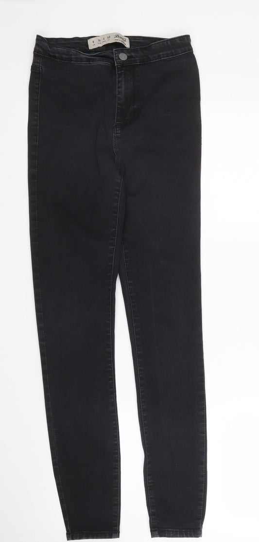 Primark Womens Black  Denim Skinny Jeans Size 8 L29 in