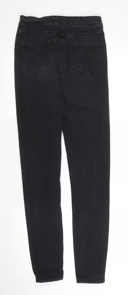 Primark Womens Black  Denim Skinny Jeans Size 8 L29 in