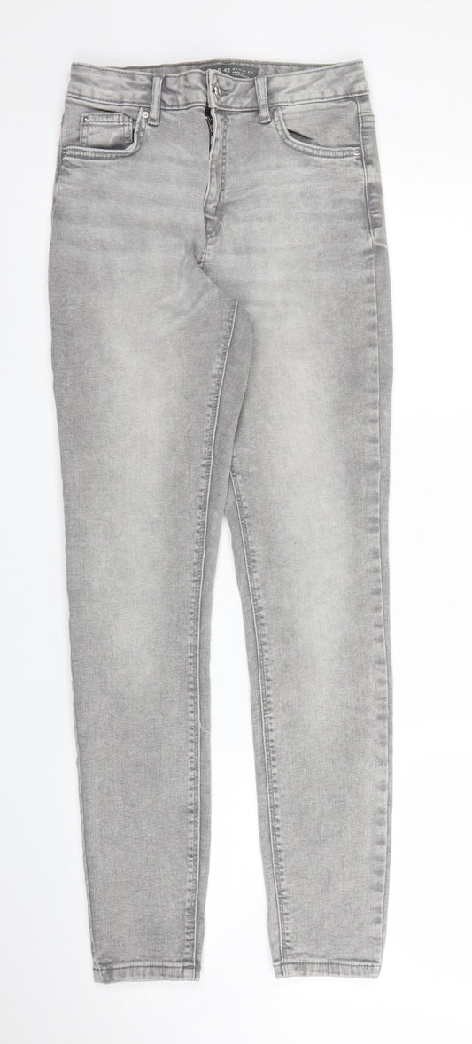 Primark Womens Grey  Denim Skinny Jeans Size 10 L27 in