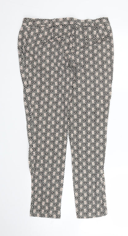Primark Womens Pink Geometric  Capri Trousers Size 8 L24 in