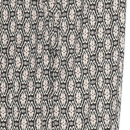 Primark Womens Pink Geometric  Capri Trousers Size 8 L24 in