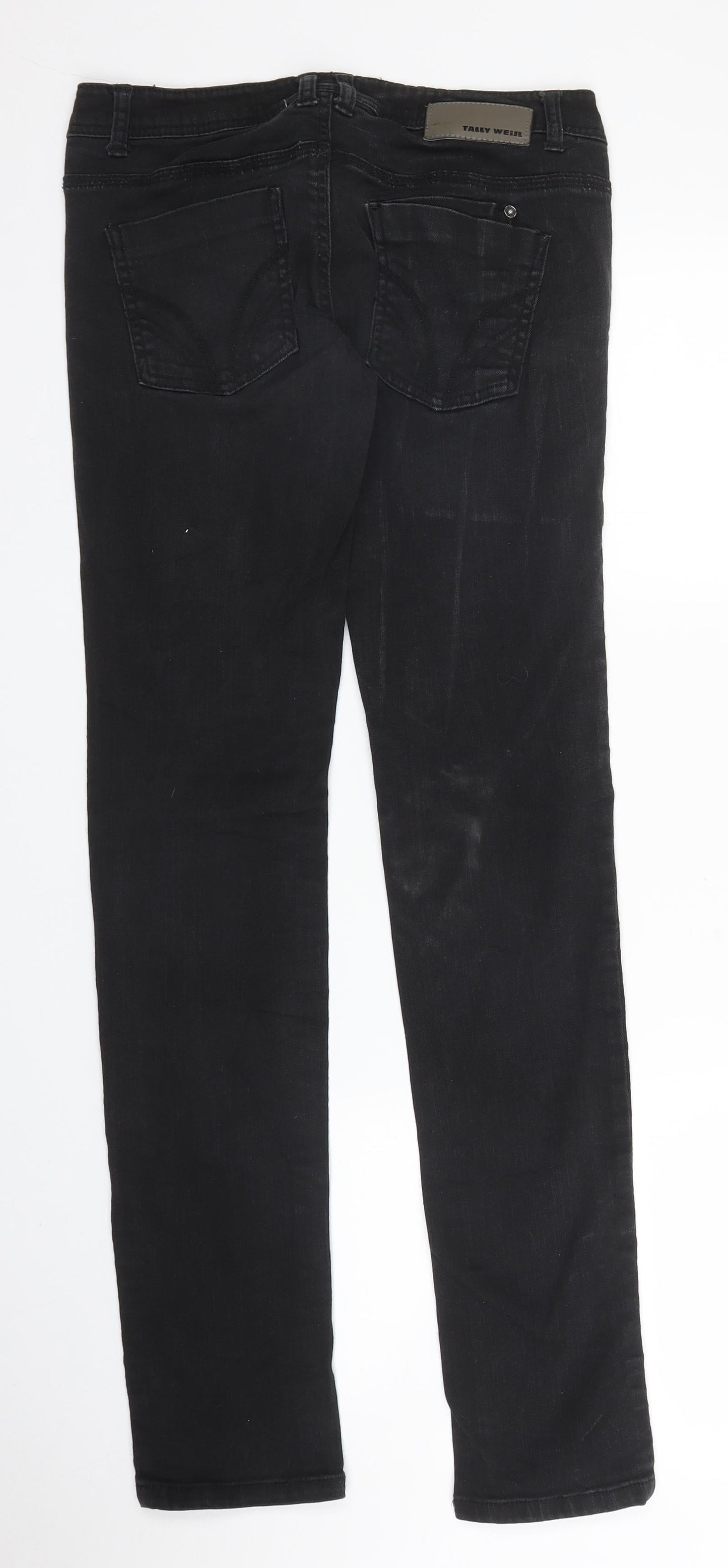 Womens UK Size 8 TALLY WEiJL Regular Fit Skinny Black Jeans